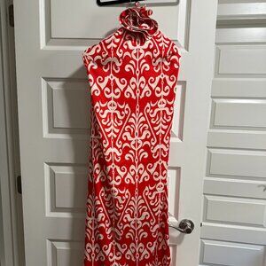 Maxi Dress with rosette detail